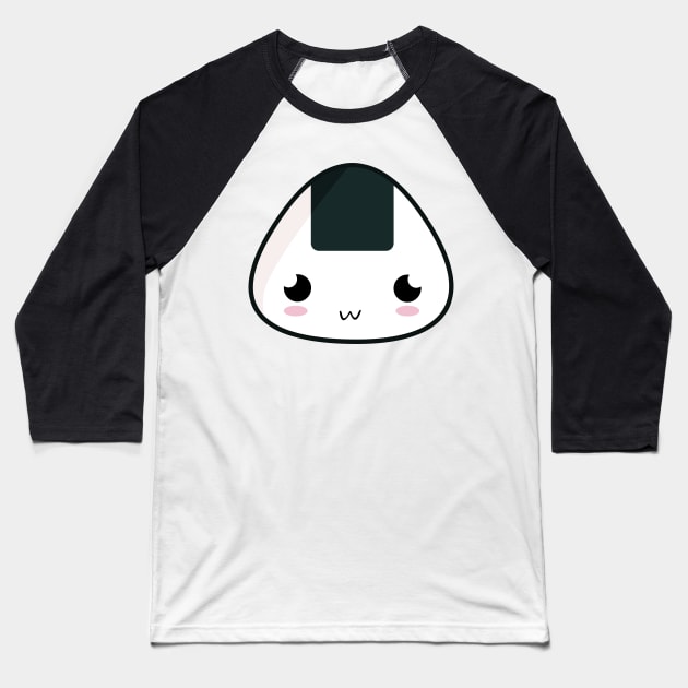 Kawaii Rice Ball Baseball T-Shirt by KawaiiNir